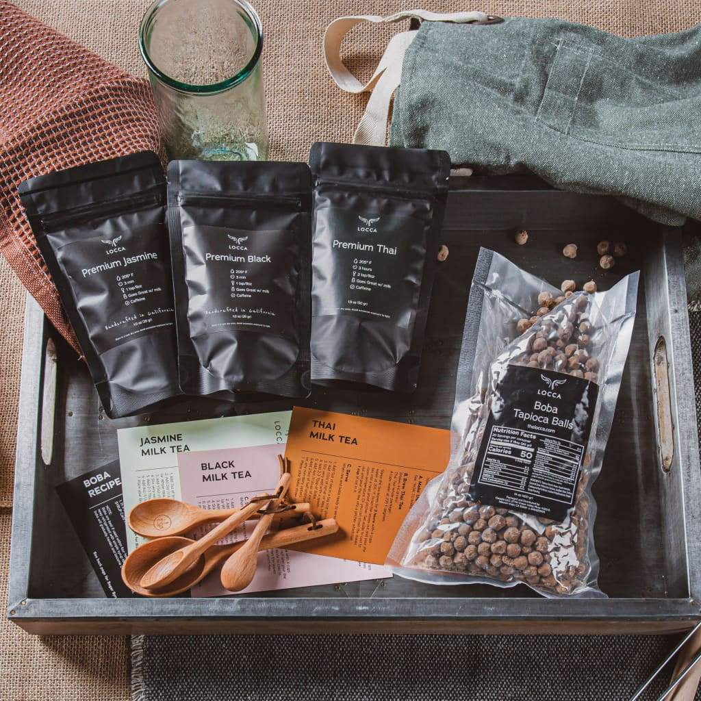 Locca's Thai Christmas Tea Gift Set: DIY Boba Kit  24 Plus Drinks (Count 1)