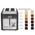 thumbnail image 4 of Rae Dunn Toaster, Stainless Steel 2 Slice Square Toaster, Wide Slot with 5 Browning Levels, with Bagel, Defrost and Cancel Options (Black), 4 of 15