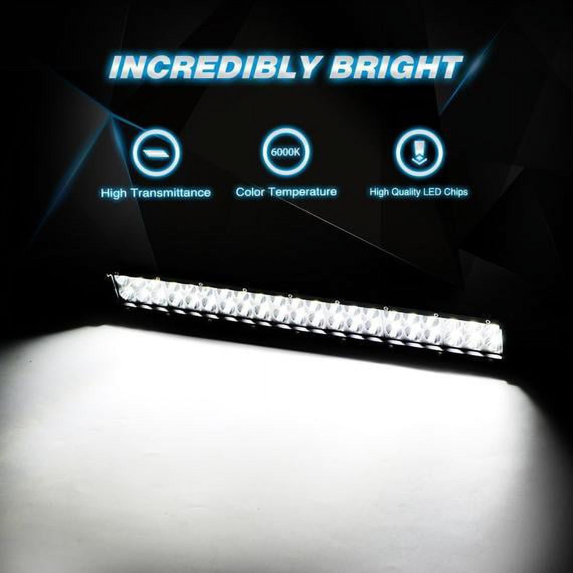 Nilight 20 Inch 6000K LED Fog Light fits SUV/Boat, 12V 126W 1260LM 3 Pieces