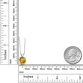 thumbnail image 6 of Gem Stone King 14K White Gold Yellow Citrine Pendant Necklace for Women | 3.52 Cttw | Gemstone November Birthstone | Round 10MM | With 18 inch Chain, 6 of 6