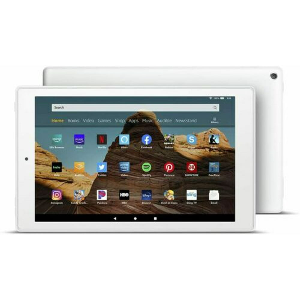 TabletFire (2019) 10.1" HD Tablet 64GB White 9th Generation M2V3R5
