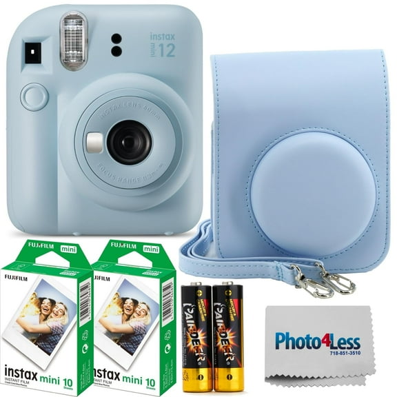 FUJIFILM INSTAX MINI 12 Instant Film Camera (Pastel Blue)   Accessories