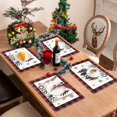 thumbnail image 5 of Christmas Plaid Placemats Set of 4 Farmhouse Dining Table Mats Washable Christmas Tree Place Mat Cotton Blended Xmas Placemats for Winter Holiday Party Holiday Table Decoration(12x18 Inch), 5 of 6