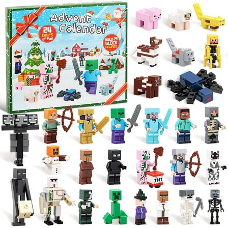 Christmas Advent Calendar 2025 Boys, 24 Days Toy Figures Building Blocks Countdown Calendar