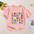 thumbnail image 2 of Toddler Children's Casual Short Sleeved T Shirt Cartoon Print Crewneck Comfortable Tennis Tops Girls Non Sweat Undershirt Cute Crop Top Shirts for Teen Girls Top for Little 7 18-24 Months Pink, 2 of 4