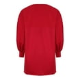 thumbnail image 5 of USSUMA Dresses for Women 2025 Casual Spring Women'S Casual Dresses Long Sleeve Crew Neck Casual Solid Color Slim Loose Fit Maxi Dress Casual Dress Breathable Skirt Business Red Dress Size-S, 5 of 5