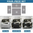 thumbnail image 6 of Kuiaobaty Marble Pattern Reclining Sofa Slipcover Durable Recliner Chair Cover Breathable Reclining Slipcover Washable Recliner Couch Cover with Elastic Bottom for Living Room, 6 of 8