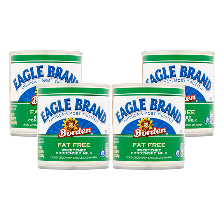 (4 Pack) Eagle Brand Fat Free Sweetened Condensed Milk, 14 Oz