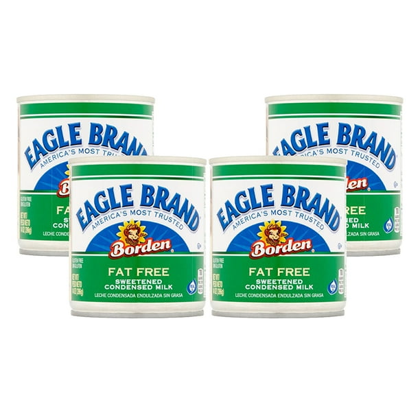 (4 Pack) Eagle Brand Fat Free Sweetened Condensed Milk, 14 Oz Walmart