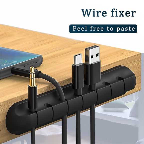 Adhesive Cord Organizer Cable Management Clips for Desktop, Wire Holder for USB Cables and Power Cords, Home Improvement Cable Clips for Tech Lovers, 1Pcs A