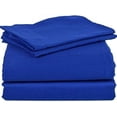 thumbnail image 3 of 100% Egyptian Cotton 700 Thread Count 4pc Round Bed Sheet Set with 15 Inch Deep Pocket Size 96" Diameter Color Royal blue Solid, 3 of 5