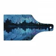 thumbnail image 1 of Natural Cave Cutting Board, Pattern of Reed Flute Cistern Artifical Crystal Palace Myst Space Image Print, Decorative Tempered Glass Cutting and Serving Board, Wine Bottle Shape, Blue, by Ambesonne, 1 of 1