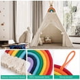 thumbnail image 5 of Tapices de Arcoiris Tejido a Mano Tapices Decorativos Colgante Borla Tapiz de Pared Macramé de 7 Cuerdas Trenzadas para Dormitorio Sala de Estar Vivero de Bebés Niños, 5 of 5