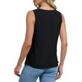 thumbnail image 4 of UVN Summer Tank Tops for Women Crewneck Sleeveless Dressy Work Blouses Casual Flowy Shirts, 4 of 9