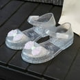 thumbnail image 2 of Zshosam Infant Sandals Girls Jelly Sandals for Girls Kids Princess Dress Up Flat Closed Toe Shoes Summer Casual Water Beach Flat Sandals Size 2,(Light Gray Big Kids 2), 2 of 8