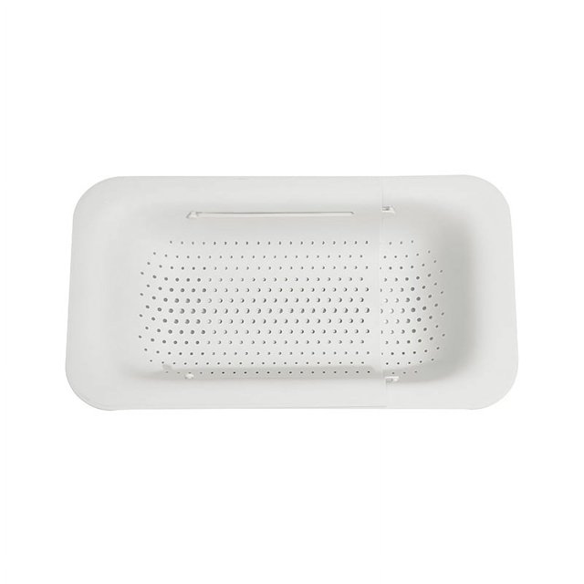 Cesta coladora para colocar sobre el fregadero - Lave verduras y frutas, escurra pasta cocida y platos secos - Extensible Ormromra CPB-DE-LYY1295-1