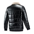 thumbnail image 5 of Wavsuf Leather Jackets for Men Winter Jacket Heavyweight for Men Coat Black Size M, 5 of 5