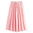 thumbnail image 3 of Aofany Summer Skirts for Women High Waist Irregular Hem Skirt Midi Skirt Casual Flowy Swing A Line Skirts with Pockets, 3 of 5