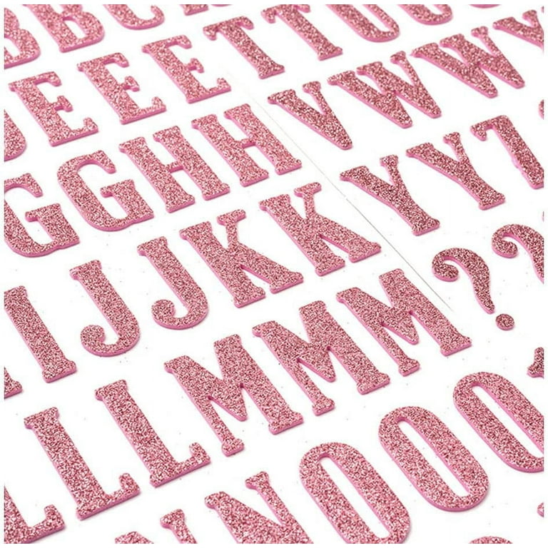 Thickers™ Pink Glitter Foam Alphabet Stickers