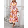 thumbnail image 3 of PRETTYGARDEN Women's Floral Maxi Dress Spring Long Sleeve V Neck Casual A Line Long Flowy Boho Party Dresses, 3 of 7