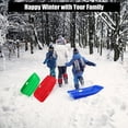 thumbnail image 5 of 2pcs Plastic Snow Sled for Outdoor Snow Sports Sliding Ski,Red&Green 88*42*11cm, 5 of 14