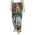 thumbnail image 2 of Lsque Whimsical Treehouse Painting Print Women's Pajama Pants, Lounge Pant - Comfortable Home Wear,Elastic Waistband, Stylish Design-Small, 2 of 9