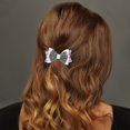 thumbnail image 2 of Unique Bargains 1 Pc Duckbill Clip Halloween Bow Spiderweb Hair Clip for Women Black Purple, 2 of 5