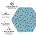thumbnail image 3 of Zufioo Cute Shark Print Leather Coaster Set, Decorative PVC Coasters 4-pack - Scald and Stain-resistant, Suitable for Home, Cafes, Restaurants-Hexagon, 3 of 6
