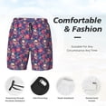 thumbnail image 2 of Kdxio Skull colorful flower daisy Print Men's Swim Trunks with Compression Liner 7 Inch Inseam Quick Dry Swim Shorts, 2 of 5
