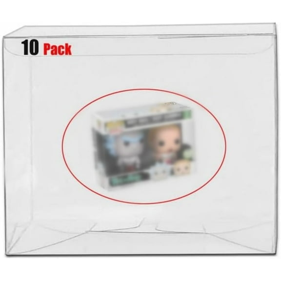 RUITROLIKER 5Pcs Protector Case for 2-Pack,Clear Plastic Protector Box Sleeve Display Box for 2-Pack Figures