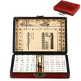 thumbnail image 1 of TFixol Mini Mahjong Set con estuche de almacenamiento de madera Mah Jong portátil, 1 of 8