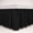 Black, variant on Wrap Around Ruffled Bed Skirt with Adjustable Elastic Belt - 14 Inch Drop Wrinkle Free Dust Ruffles Bed Frame Cover for Queen King Beds Red