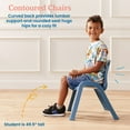 thumbnail image 3 of ECR4Kids Plastic Stackable SitRight Chair, 11in, Classroom Furniture, Peacock Blue, 4-Pack, 3 of 9