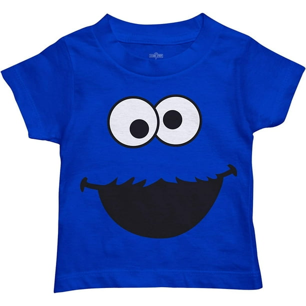 sesame street short sleeve t shirt short sleeve tee elmo cookie monster big face tee walmart com