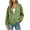 Army Green, variant on Womens Fall Hoodless Casual Outwear & Jackets Solid Color V Neck Zip Up Long Sleeve Casual Jacket With Thumb Hole Cuff Side Pockets Regular For Daily Street Outdoor Wear