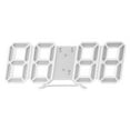 thumbnail image 1 of Reloj de escritorio digital LED, reloj moderno con luz , relojes de pared para , reloj despertador de escritorio ajustable con brillo para W_Blanco BLESIY Reloj de pared digital 3D, 1 of 8