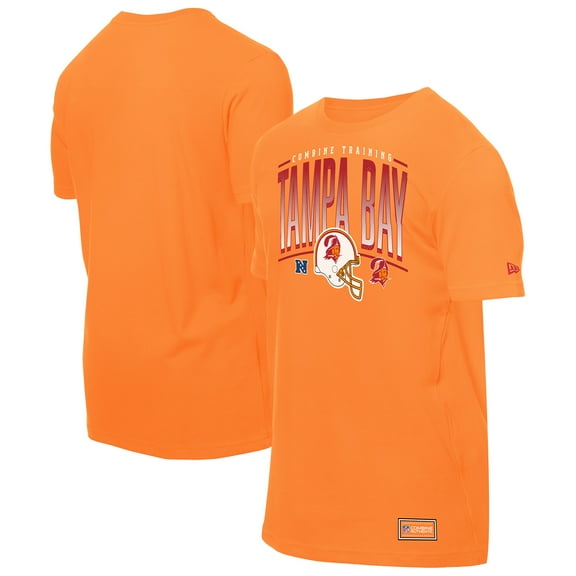 Men's New Era  Orange Tampa Bay Buccaneers Combine Authentic Training Throwback T-Shirt