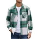 thumbnail image 1 of pstuiky camisa de manga larga para hombre, Camisa tipo cárdigan de manga larga con solapa y botones con estampado a cuadros informal para hombre. top de hombre xl, 1 of 8