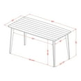 thumbnail image 5 of Furniture of America Brigg Rectangle Wood Gray and Black Dining Table, 5 of 7