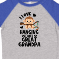 thumbnail image 4 of Inktastic Monkey I Love Hanging out with My Great Grandpa Boys or Girls Toddler T-Shirt, 4 of 5