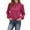 Hot Pink, variant on Womens Dressy Business Casual Blouse Elegant Long Sleeve Pleated Tops Work Shirt Fall Outfits