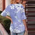 thumbnail image 4 of Blusas de Manga Corta para las Mujeres, Moda Verano Impreso, Blusas de Cuello Redondo, Chaqueta de Manga Corta para las Mujeres, 4 of 8