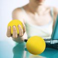thumbnail image 1 of SHAR Silicone Massage Therapy Grip Ball for Hand Finger Strength Exercise Stress Relief(Yellow 15), 1 of 17