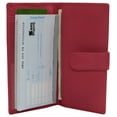 Real Leather Checkbook Cover RFID Wallets For Women Duplicate Check