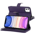 thumbnail image 2 of Feishell Compatible with for iPhone 12 Pro/12 Wallet Case Crossbody, Zipper Phone Case with RFID Blocking Card Holder Wrist Strap Leather Purse Gift for Women For iPhone 12/12 Pro, Purple, 2 of 5