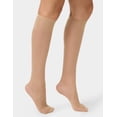 thumbnail image 3 of No nonsense Women's Sheer Knee Highs with Comfort Top 8 Pair Pack, Nude, One Size, 3 of 4