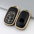 thumbnail image 4 of Key Fob Cover Compatible with Honda Accord Civic HR-V CR-V Pilot Sport SI EX EX-L Touring 2022-2026 Keychain Case Holder Protector,Black,  Keychain, 4 of 6