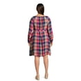 thumbnail image 4 of Terra & Sky Women's Plus Size Shirred Mini Dress, Sizes 0X-4X, 4 of 6