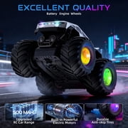 Redsmile Remote Control Car,2.4GHz Amphibious RC Cars,1:18 Waterproof Cyber Truck with LED Lights,360° Rotatable Monster Truck Toys