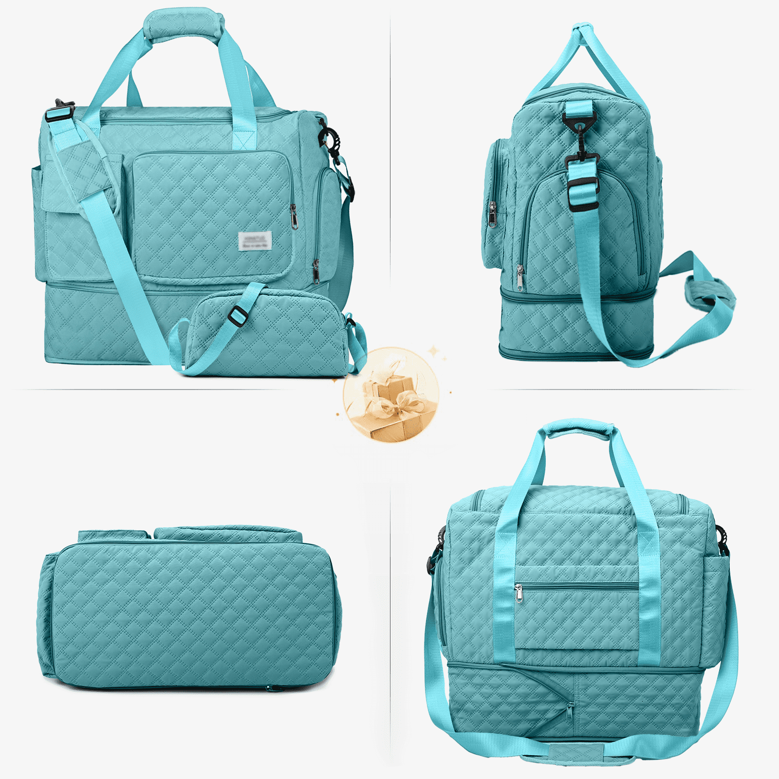 Gynky Travel Duffle Bag Weekender Bags for Women with Shoe Compartment Carry on Overnight Bag with Toiletry Bag Hospital Bag for Labor and Delivery Weekender Overnight Bag for Trave Sport Hospital